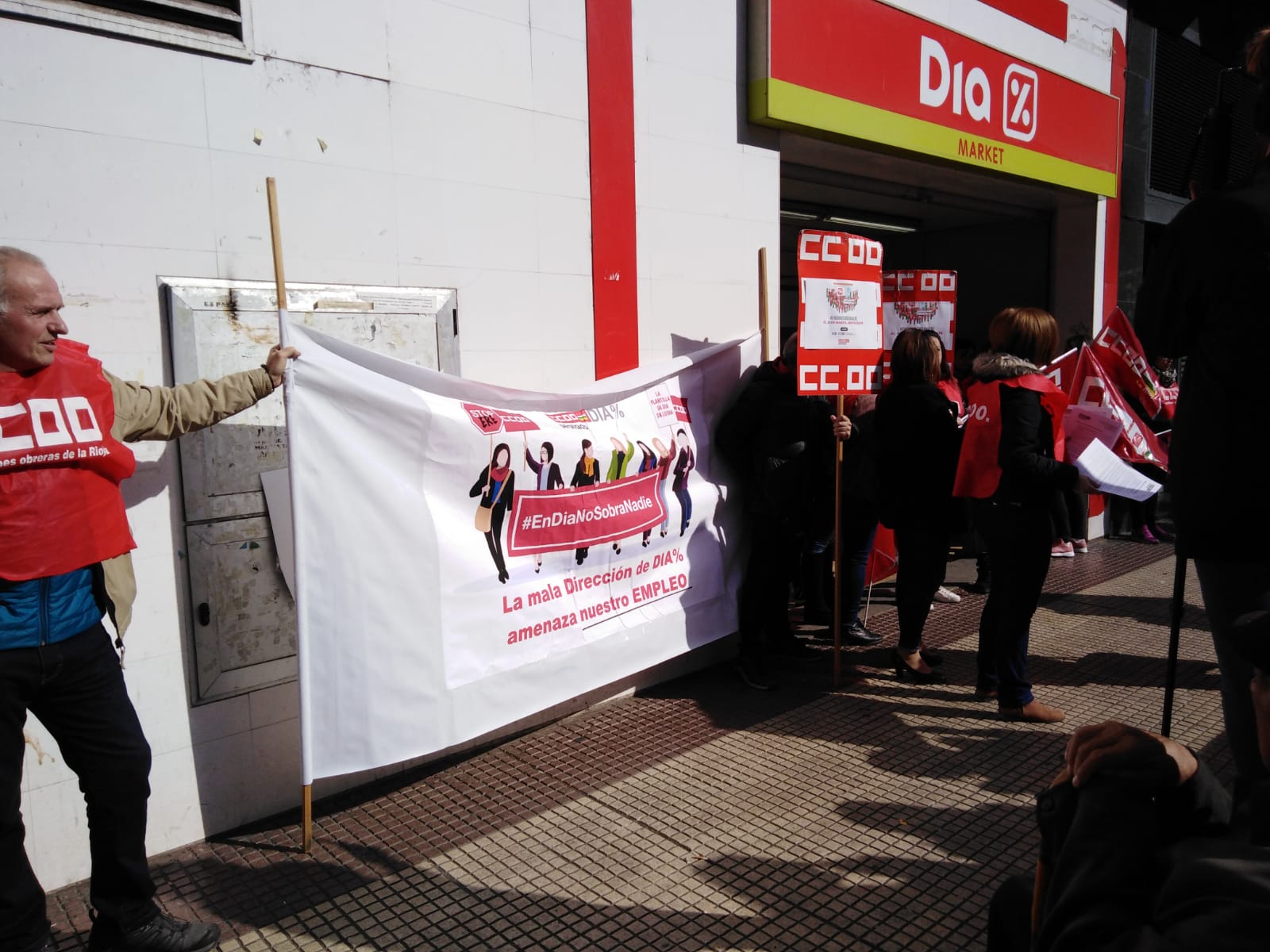 Huelga en Supermercados Dia en La Rioja